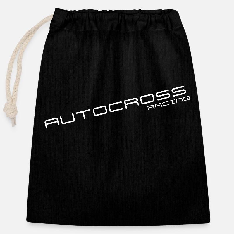 Autocross Racing - Closable cotton gift bag (25x30cm) - black