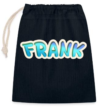 Frank - Verschließbarer Geschenkbeutel aus Baumwolle (25x30cm) - Navy - Vorne