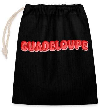 Guadeloupe als Urlaub - Verschließbarer Geschenkbeutel aus Baumwolle (25x30cm) - Schwarz - Vorne
