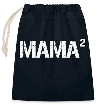 Mom Of 2 Kids - Awesome Mom Gift For Mother's Day - Closable cotton gift bag (25x30cm) - navy - Front