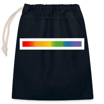 Bar arc-en-ciel queer lgbtqi lgbt - Sac cadeau en coton avec cordon (25 x 30 cm) - bleu marine - Devant