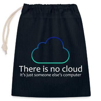 Il n’y a pas de chemise humoristique Cloud IT - Sac cadeau en coton avec cordon (25 x 30 cm) - bleu marine - Devant