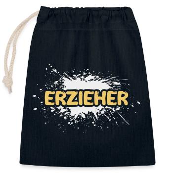 Formateur en emploi - Sac cadeau en coton avec cordon (25 x 30 cm) - bleu marine - Devant