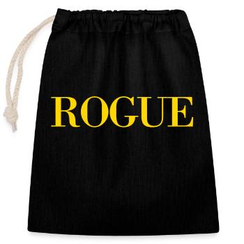 Rogue- Show your dark side - Closable cotton gift bag (25x30cm) - black - Front