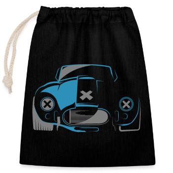voiture de sport cobra V8 musclecars oldtimer voiture - Sac cadeau en coton avec cordon (25 x 30 cm) - noir - Devant