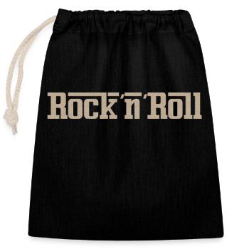 Rock´n´Roll - Verschließbarer Geschenkbeutel aus Baumwolle (25x30cm) - Schwarz - Vorne