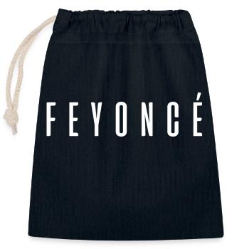 Feyoncé - Verschließbarer Geschenkbeutel aus Baumwolle (25x30cm) - Navy - Vorne