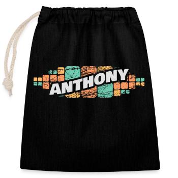 Anthony Anthony - Verschließbarer Geschenkbeutel aus Baumwolle (25x30cm) - Schwarz - Vorne