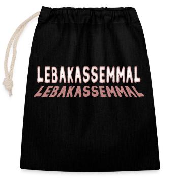 Food in Bavaria - Closable cotton gift bag (25x30cm) - black - Front