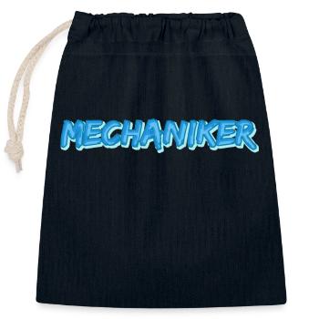Job Mechanic - Closable cotton gift bag (25x30cm) - navy - Front