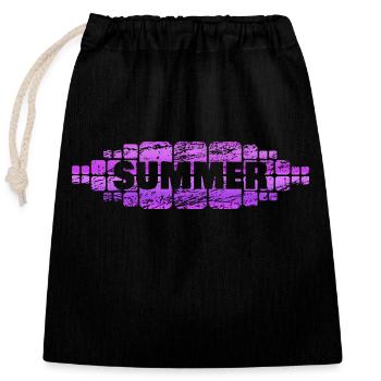 Summer - Verschließbarer Geschenkbeutel aus Baumwolle (25x30cm) - Schwarz - Vorne