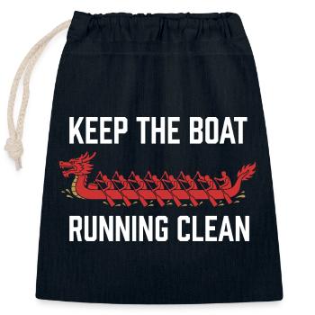 Dragon Boat Club Paddler Team Drachenboot Geschenk - Verschließbarer Geschenkbeutel aus Baumwolle (25x30cm) - Navy - Vorne