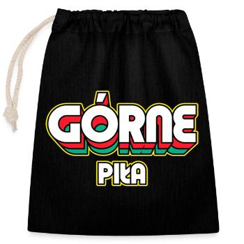Górne Piła. Name des Retro-Bezirks - Verschließbarer Geschenkbeutel aus Baumwolle (25x30cm) - Schwarz - Vorne