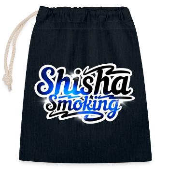 Shisha smoking - Verschließbarer Geschenkbeutel aus Baumwolle (25x30cm) - Navy - Vorne