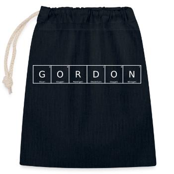 Gordon Name Vorname Chemie Periodensystem Elemente - Verschließbarer Geschenkbeutel aus Baumwolle (25x30cm) - Navy - Vorne