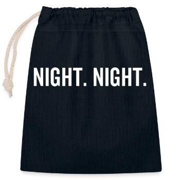 Nacht Nacht - Verschließbarer Geschenkbeutel aus Baumwolle (25x30cm) - Navy - Vorne