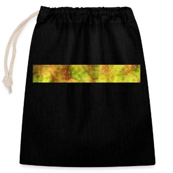 Abstract Design I - Closable cotton gift bag (25x30cm) - black - Front