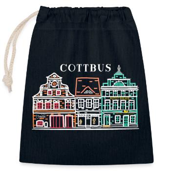 Cottbus Altmarkt, Einfach schön! Brandenburg - Verschließbarer Geschenkbeutel aus Baumwolle (25x30cm) - Navy - Vorne