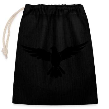 Colombe de la Paix Pidgeon - Religion Design - Sac cadeau en coton avec cordon (25 x 30 cm) - noir - Devant