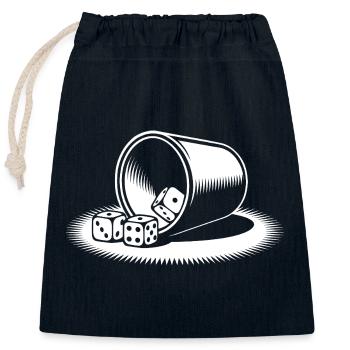 Schocken Team Schock Aus! Würfeln Knobeln Jule - Verschließbarer Geschenkbeutel aus Baumwolle (25x30cm) - Navy - Vorne