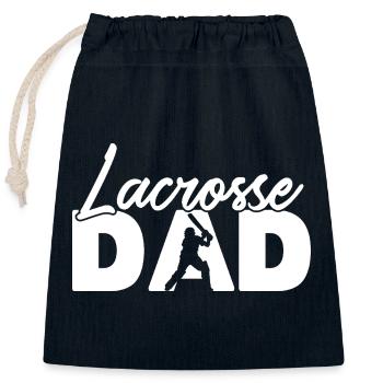Évolution des joueurs de crosse Funny Lax Sports - Sac cadeau en coton avec cordon (25 x 30 cm) - bleu marine - Devant