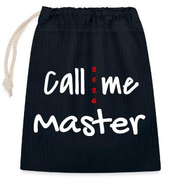 Master 2026 Abschluss Promotion Sponsion - Verschließbarer Geschenkbeutel aus Baumwolle (25x30cm) - Navy - Vorne