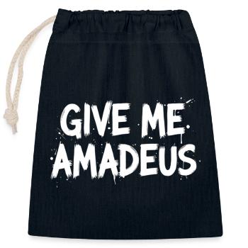 Gib Mir Amadeus - Verschließbarer Geschenkbeutel aus Baumwolle (25x30cm) - Navy - Vorne