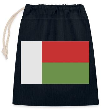 Drapeau de Madagascar - Sac cadeau en coton avec cordon (25 x 30 cm) - bleu marine - Devant