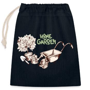 Haus Garten  - Verschließbarer Geschenkbeutel aus Baumwolle (25x30cm) - Navy - Vorne