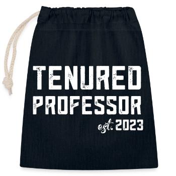 Festangestellter Professor geschaffen 2023 - Verschließbarer Geschenkbeutel aus Baumwolle (25x30cm) - Navy - Vorne