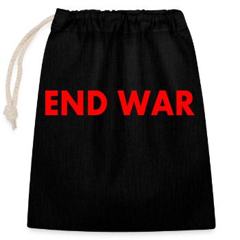 End war - Verschließbarer Geschenkbeutel aus Baumwolle (25x30cm) - Schwarz - Vorne
