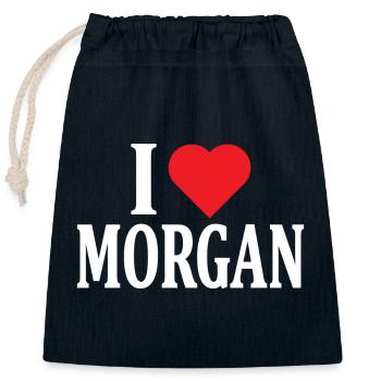 t-shirt I love Morgan t-shirt gift idea - Closable cotton gift bag (25x30cm) - navy - Front