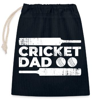 Cricket Father - Closable cotton gift bag (25x30cm) - navy - Front