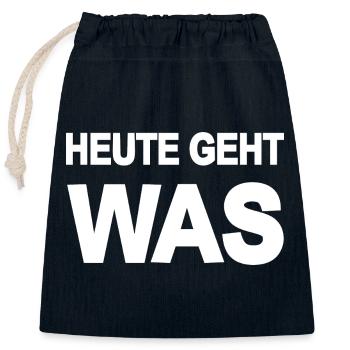 Lustig - Verschließbarer Geschenkbeutel aus Baumwolle (25x30cm) - Navy - Vorne