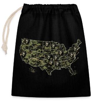 duck shooting - Closable cotton gift bag (25x30cm) - black - Front