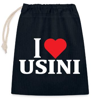 t-shirt Io amo Usini t-shirt Sardegna - Closable cotton gift bag (25x30cm) - navy - Front