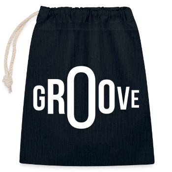 Groove, Groover, Musikfächer - Verschließbarer Geschenkbeutel aus Baumwolle (25x30cm) - Navy - Vorne