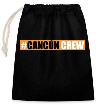 Cancun Crew - Verschließbarer Geschenkbeutel aus Baumwolle (25x30cm) - Schwarz - Vorne