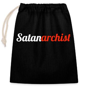 Satanarchist W/R - Verschließbarer Geschenkbeutel aus Baumwolle (25x30cm) - Schwarz - Vorne