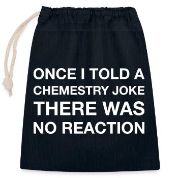 Blagues de chimiste Chimie Humour Nerd - Sac cadeau en coton avec cordon (25 x 30 cm) - bleu marine - Devant