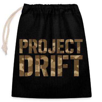 Project Drift Camouflage Tuning Statement - Closable cotton gift bag (25x30cm) - black - Front