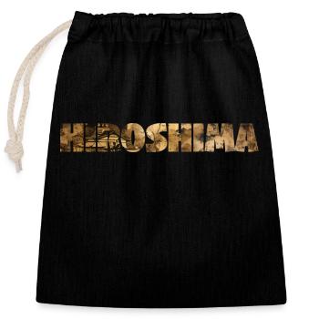 HIROSHIMA COLORFUL - Closable cotton gift bag (25x30cm) - black - Front