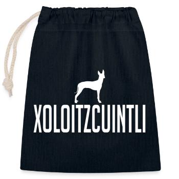 Xoloitzcuintli Hunderasse Hunde Hund Wilsigns - Verschließbarer Geschenkbeutel aus Baumwolle (25x30cm) - Navy - Vorne
