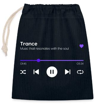 Trance - Closable cotton gift bag (25x30cm) - navy - Front