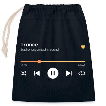 Trance - Closable cotton gift bag (25x30cm) - navy - Front