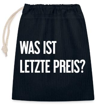 What is last price? - Closable cotton gift bag (25x30cm) - navy - Front