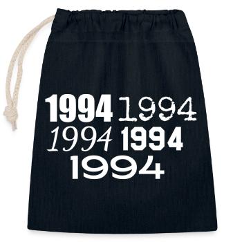 1994 - Closable cotton gift bag (25x30cm) - navy - Front