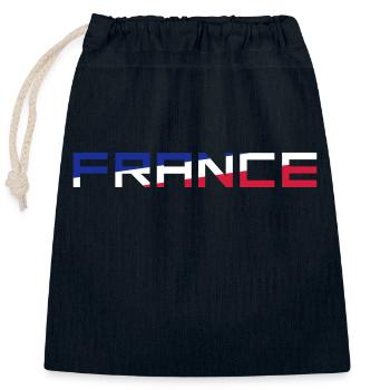 Drapeau France France Couleurs Bleu Blanc Rouge FR - Sac cadeau en coton avec cordon (25 x 30 cm) - bleu marine - Devant