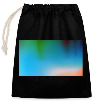 Joyeux été 137 - Sac cadeau en coton avec cordon (25 x 30 cm) - noir - Devant