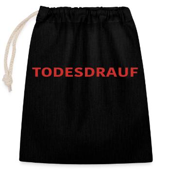 DEATH RED - Closable cotton gift bag (25x30cm) - black - Front